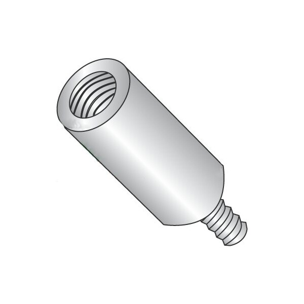 Newport Fasteners Round Standoffs, #6-32 Thrd Sz, 3/4 in Bd L, Aluminum Plain, 1/4 in OD, 1000 PK 117231 - main